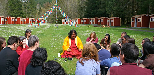 Dzogchen Khenpo Choga Rinpoche in Mandala Garden