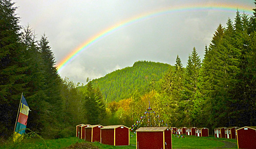 Rainbow over the Mandala Garden
